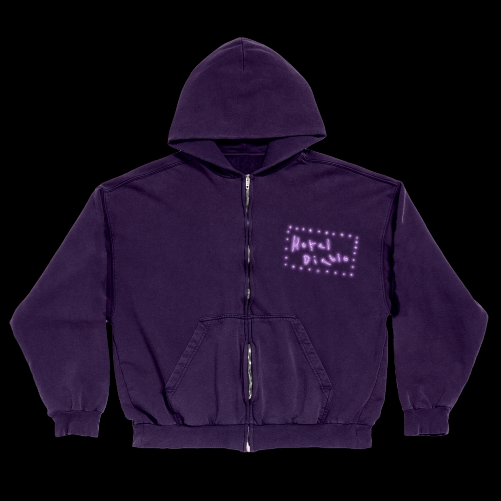 MGK Hotel Diablo Zip Up Purple Hoodie